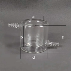Borosilicate glass Electrochemical Cell with Water Bath, Sealed/Unsealed