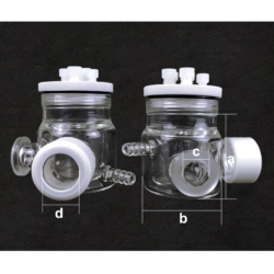 Borosilicate glass H Type Optical Electrochemical Cell with Water Bath,  Sealed/Unsealed