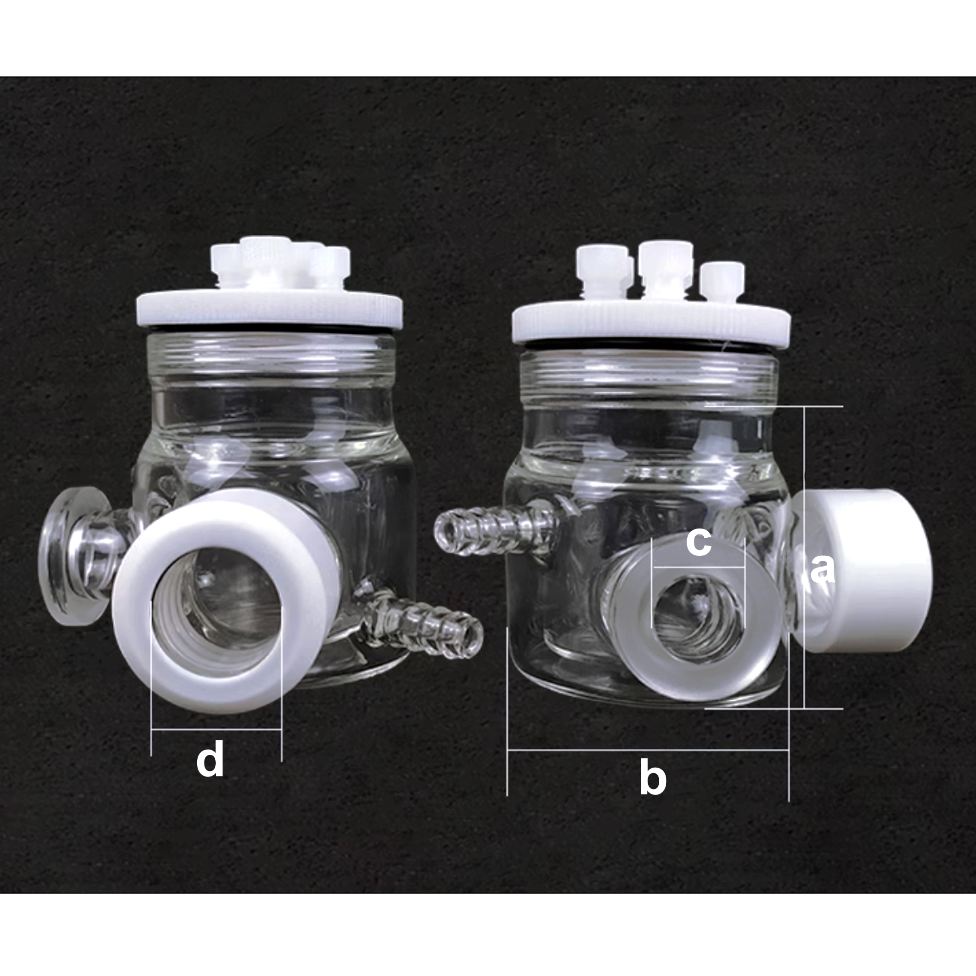 Borosilicate glass H Type Optical Electrochemical Cell with Water Bath, Sealed/Unsealed