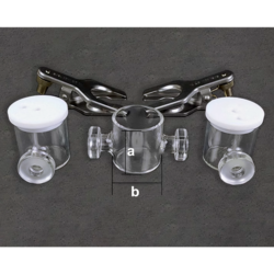 Borosilicate glass Triple Chamber Electrochemical Cell, Sealed/Unsealed