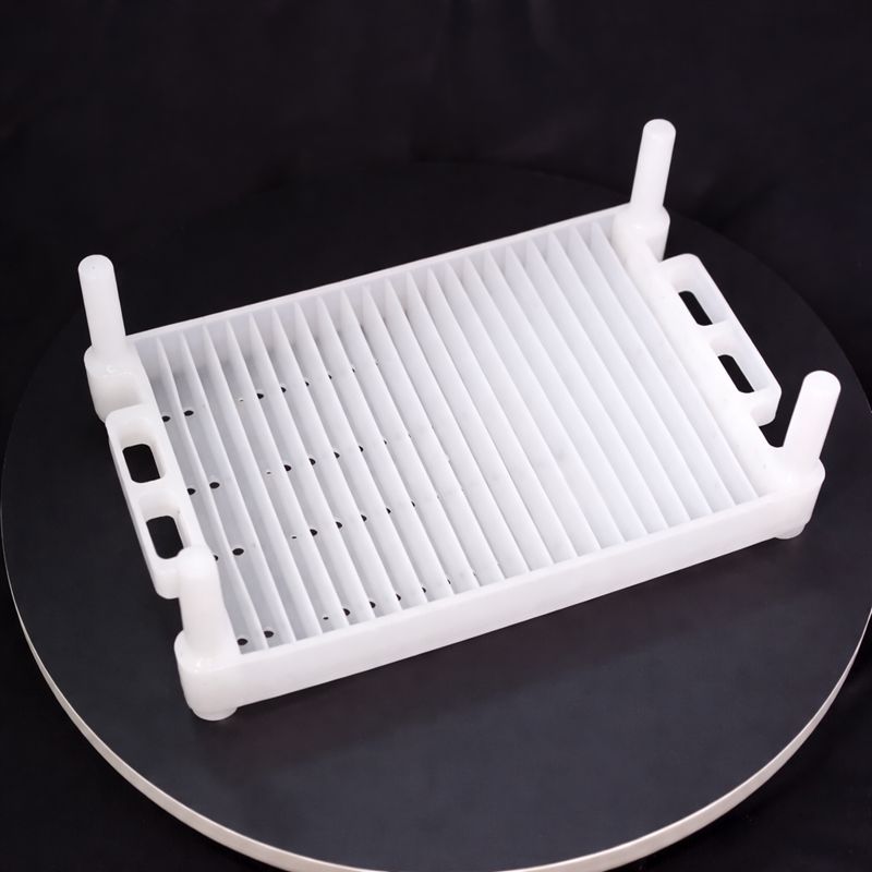 High-Foot Rectangular Plastic Battery Transfer Tray