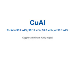 Copper Aluminum Alloy (CuAl) Ingots, 99.99% Purity (Request Current Price)