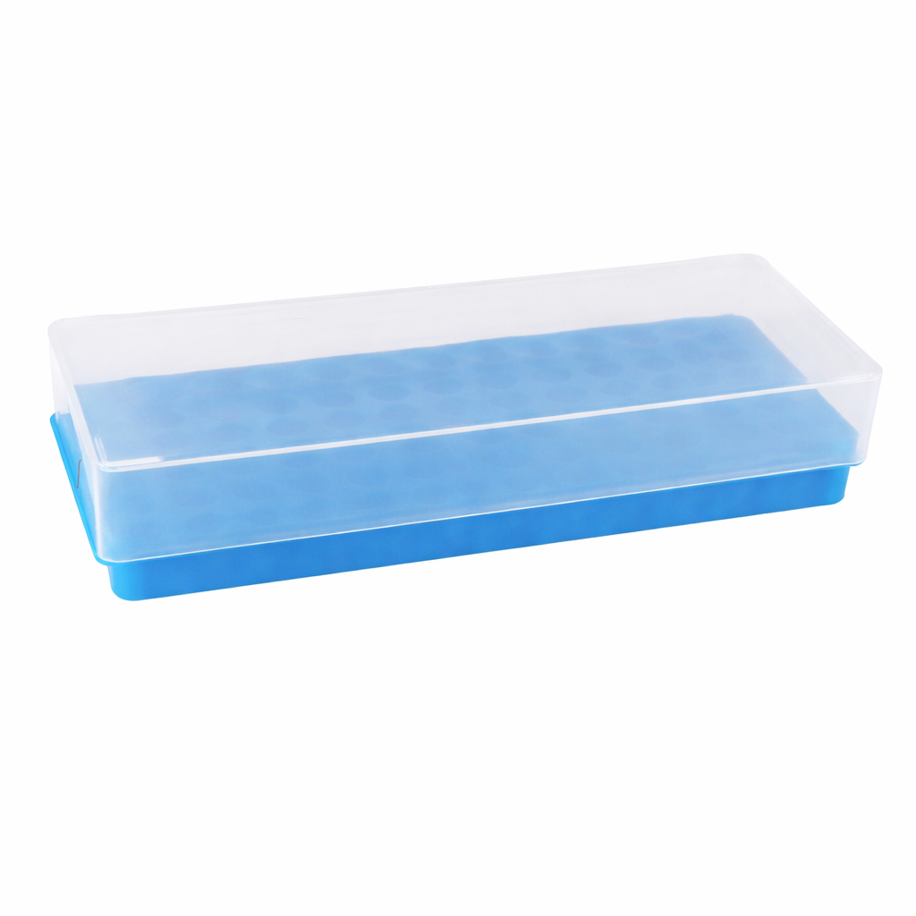 Reversible Polypropylene Microcentrifuge Tube Rack, Dual-Sided, Autoclavable - Image 2