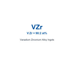 Vanadium Zirconium Alloy (VZr) Ingots, 99.9% Purity (Request Current Price)